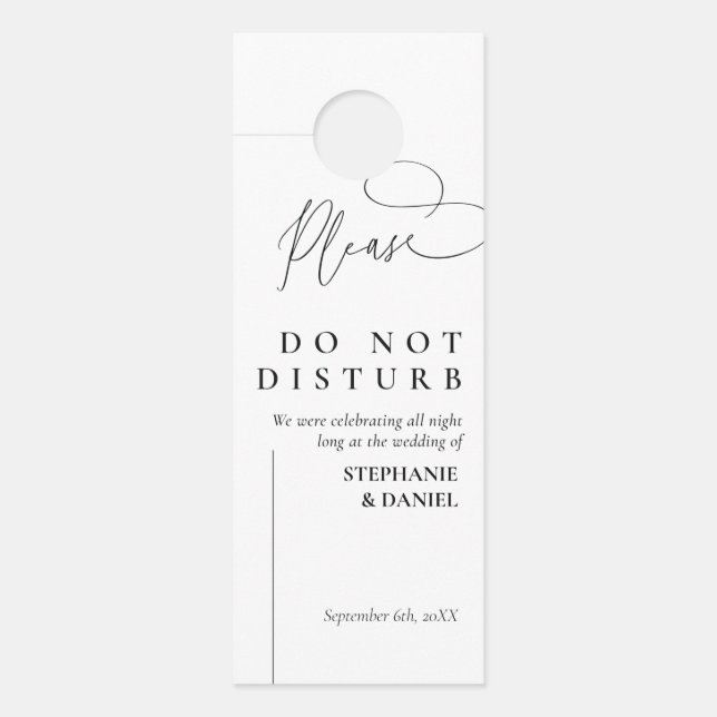 Wedding Door Hanger Personalized (Front)
