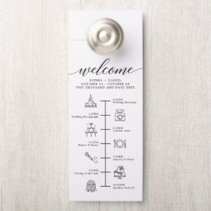 Wedding Door Hanger Timeline Do Not Disturb