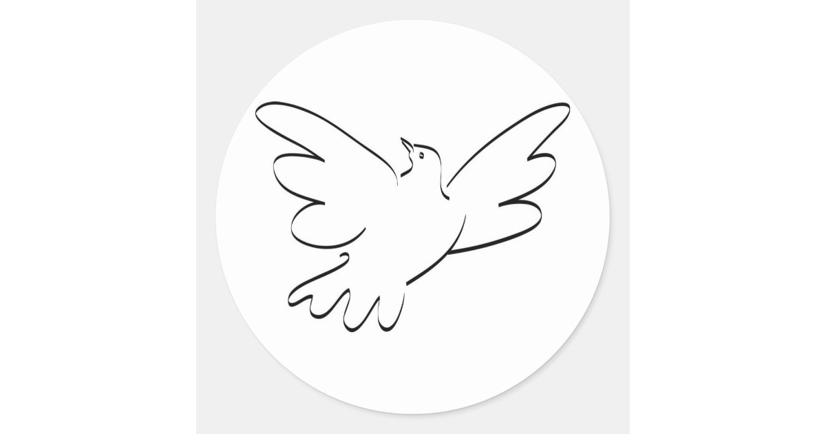 peace dove symbol outline