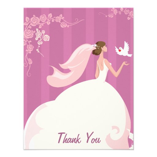 Wedding Dove Personalized Thank You/Notecard Personalized Invite