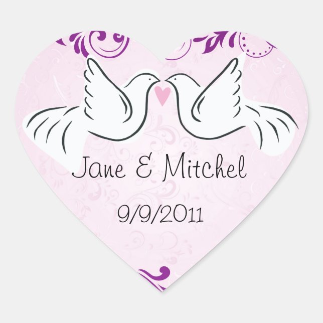 Wedding Dove Stickers (Front)