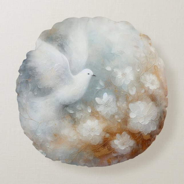 Wedding Dove Throw Pillow (Front)