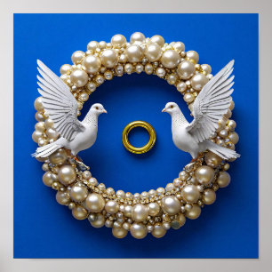 Wedding doves Art Poster
