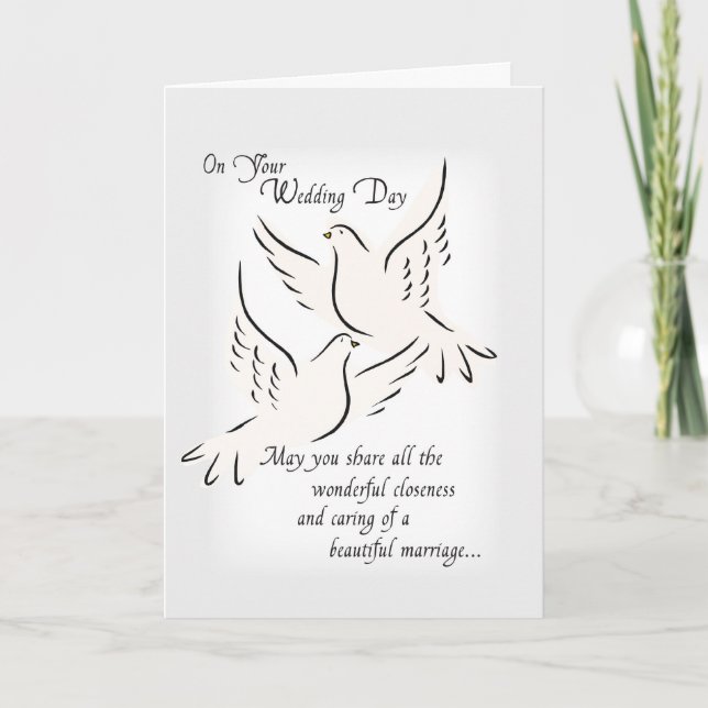 Wedding Doves Congratulations Card (Front)