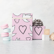 Wedding Doves for Marriage Gifts Pink Seamless