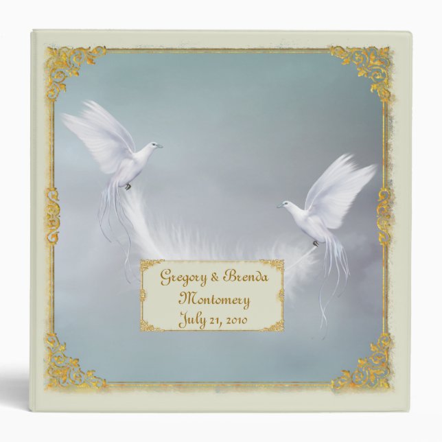 Wedding Doves Photo Binder (Front)