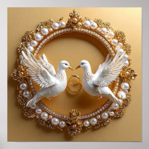 Wedding Doves Poster
