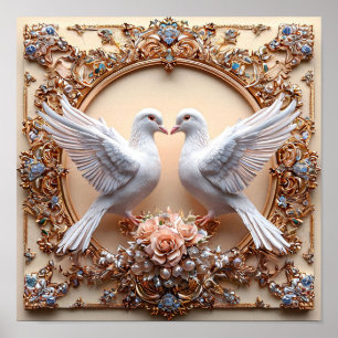 Wedding doves White Birds Peace 💍🕊️✨ Poster