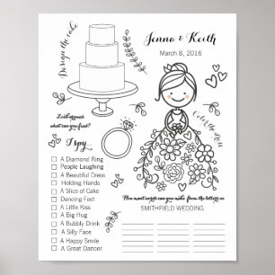 Wedding Download coloring activity page Poster