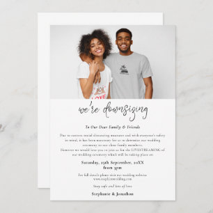 Wedding Downsizing Photo Script Modern Announcement