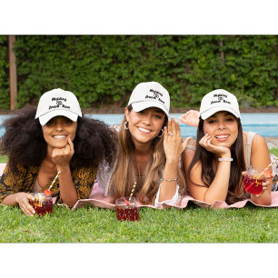 Wedding Dream Team, Bride, Bachelorette Party Embroidered Baseball Cap