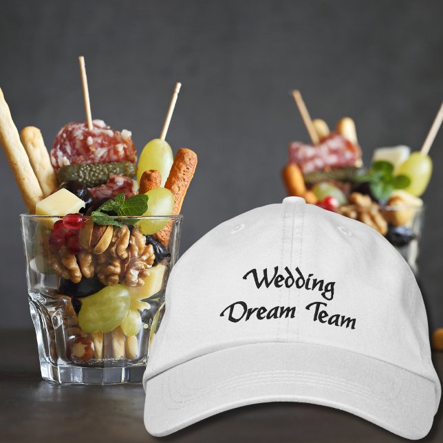 Wedding Dream Team,Bride,Bachelorette Personalized Embroidered Baseball Cap (Creator Uploaded)