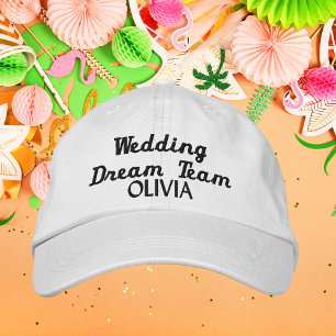 Wedding Dream Team,Bride,Bachelorette Personalized Embroidered Baseball Cap