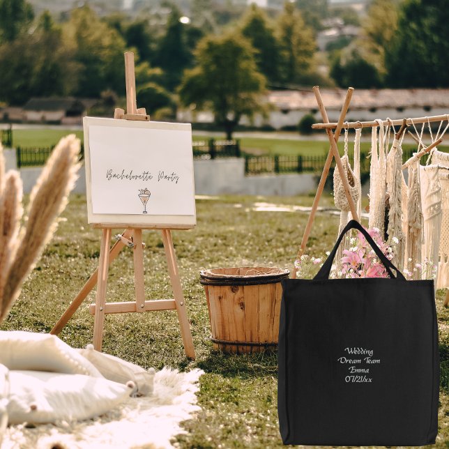 Wedding Dream Team,Bride,Bachelorette Personalized Embroidered Tote Bag (Creator Uploaded)