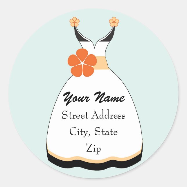 Wedding Dress Address Label (Front)