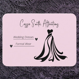 Wedding Dress Alterations Business Card