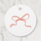 Wedding Dress and Bow Bridal Shower Thank You Favor Tags | Zazzle