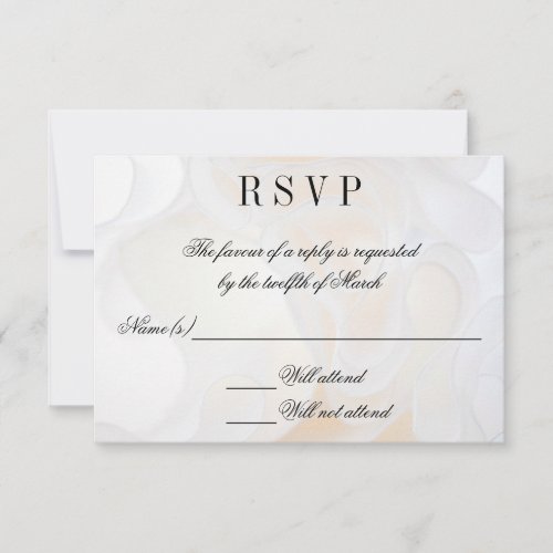 Wedding dress background _ RSVP Invitation