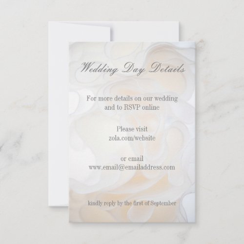 Wedding dress background _ Wedding Day Details Invitation