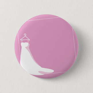 Wedding Dress: Beautify in pink Pinback Button