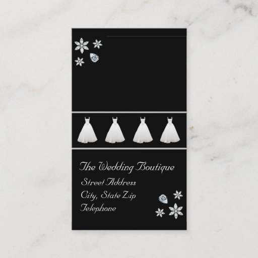 Customizable Wedding Dress Boutique Business Card
