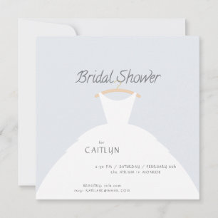 Wedding Dress Bridal Shower Invitation