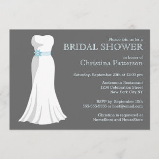 Wedding Dress Bridal Shower Invitation