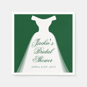 Wedding Dress Bridal Shower Napkins