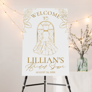 Wedding Dress Bridal Shower Welcome Sign