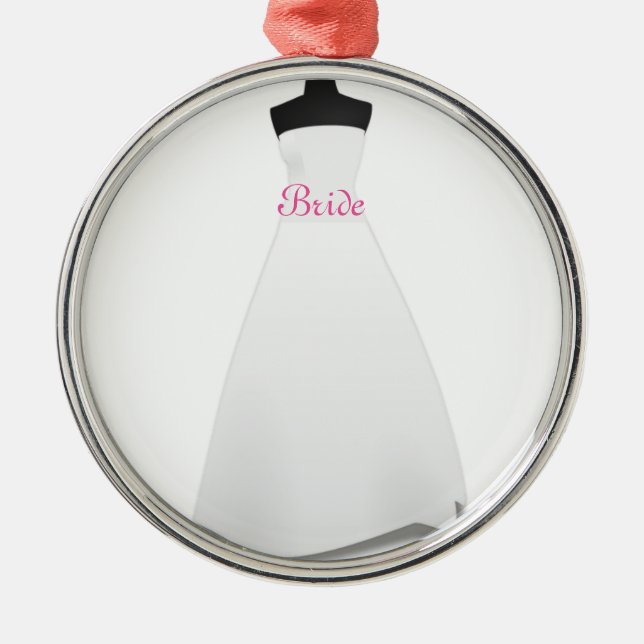 Wedding Dress Bride Christmas Ornament (Front)