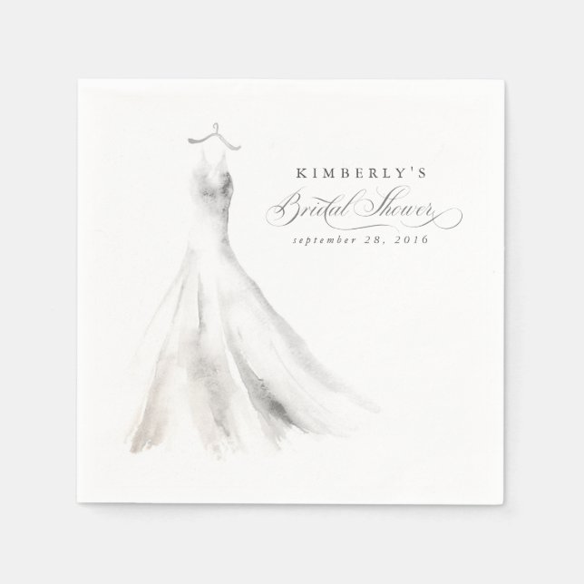 Wedding Dress Dreamy Elegant Boho Napkins (Front)