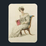 Wedding dress, fashion plate from Ackermann's Repo Magnet<br><div class="desc">Image:102857  Wedding dress,  fashion plate from Ackermann's Repository of Arts (coloured engraving). English School,  (19th century). Private Collection,  The Stapleton Collection.  Art,  Fine Art.</div>
