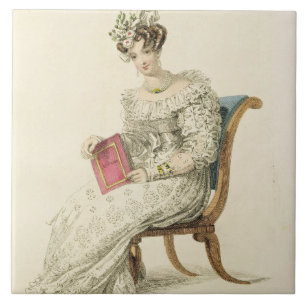 Wedding dress, fashion plate from Ackermann's Repo Tile