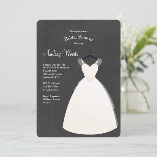 Wedding Dress Invitation | Zazzle