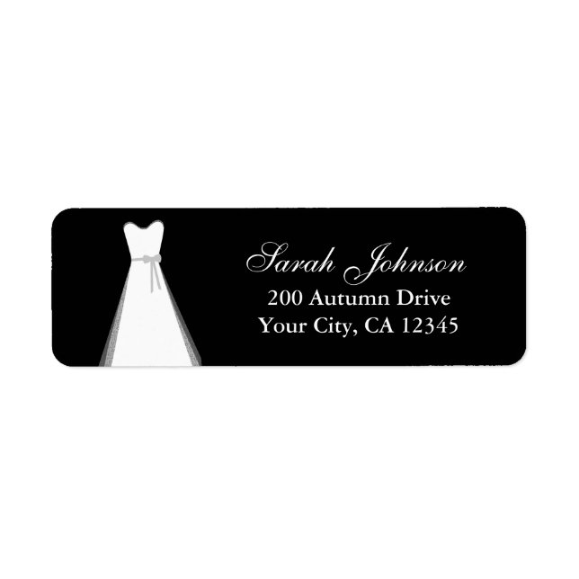 Wedding Dress Label (Front)