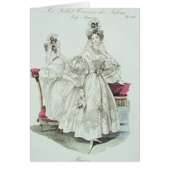Wedding dress, 'Le Follet Courrier Salons Cards (Front)