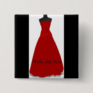 Wedding Dress Mother of the Bride Button Pin