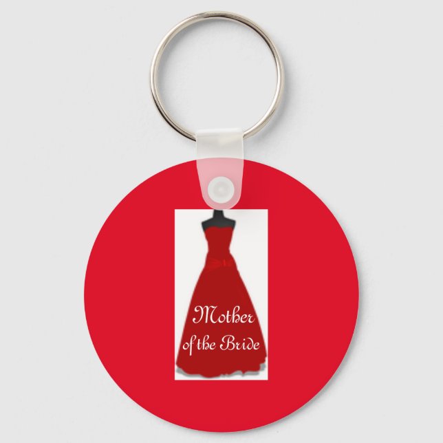Wedding Dress Mother of the Bride Keychain (Front)