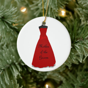 Wedding Dress Mother of the Groom  Ceramic Ornament