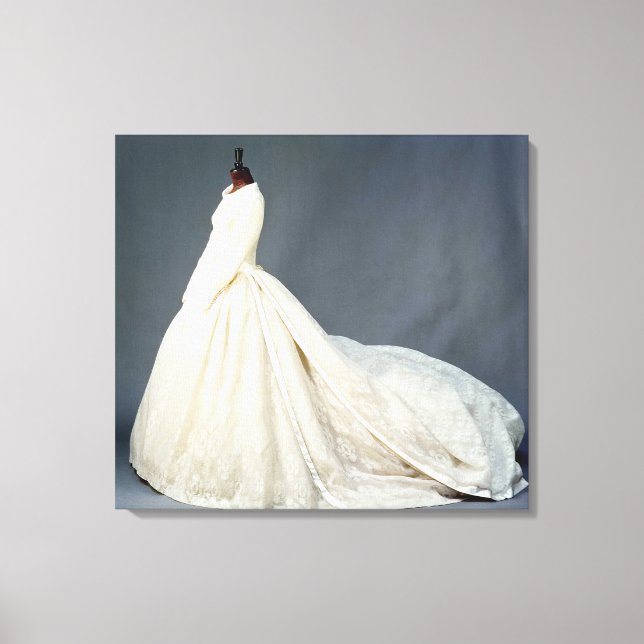 Wedding dress of Katharine Worsley Canvas Print (Front)