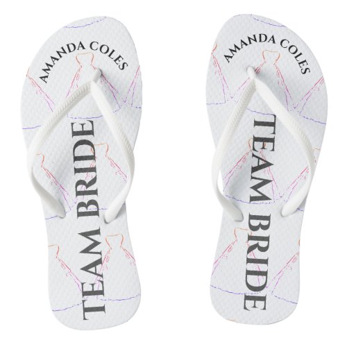 Wedding Dress patten Team Bride Flip flops