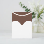 Wedding Dress Pearl Necklace Brown Skin Bridal Postcard (Standing Front)