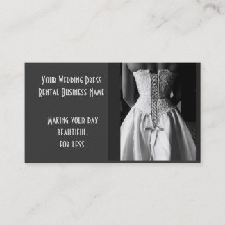 Wedding Dress Rental or hire business cards