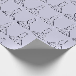Wedding Dress Seamless Wrapping Paper for Brides