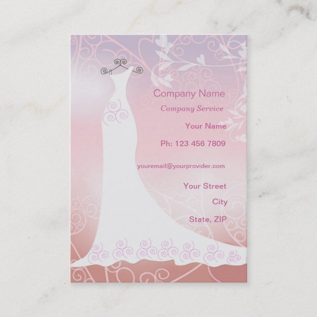 Wedding dress service  Business Card (Front)