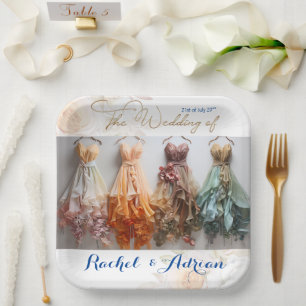 Wedding Dress Style Paper Plates