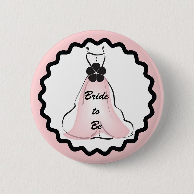 Wedding Dress with Pink Button (Front)