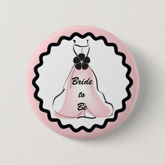 Wedding Dress with Pink Button