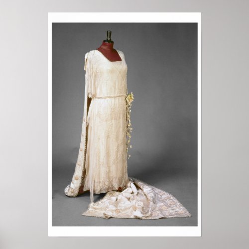 Wedding dress worn by Mary Princess Royal 1922 Poster