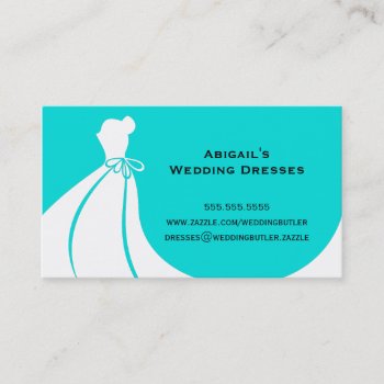Wedding Dresses Business Card by WeddingButler at Zazzle